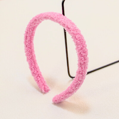 1vnt Moteriškos vilnos plaukų juostelės Madingos šiltos vienspalvės plaukų lankeliai Merginoms Paprasti pūkuoti korėjietiško stiliaus galvos apdangalai žieminiai plaukų priedai