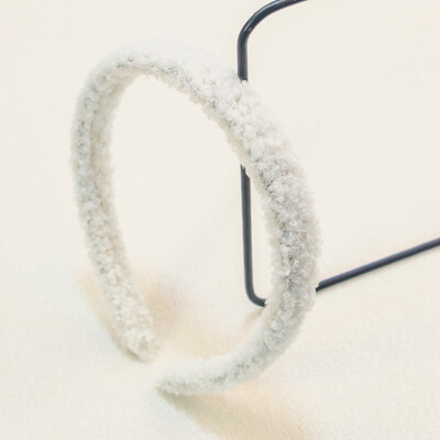 1vnt Moteriškos vilnos plaukų juostelės Madingos šiltos vienspalvės plaukų lankeliai Merginoms Paprasti pūkuoti korėjietiško stiliaus galvos apdangalai žieminiai plaukų priedai