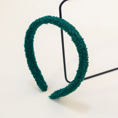 1vnt Moteriškos vilnos plaukų juostelės Madingos šiltos vienspalvės plaukų lankeliai Merginoms Paprasti pūkuoti korėjietiško stiliaus galvos apdangalai žieminiai plaukų priedai