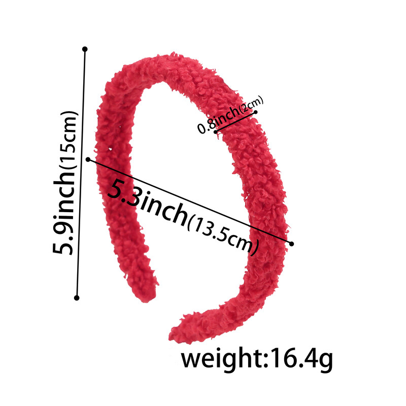 1vnt Moteriškos vilnos plaukų juostelės Madingos šiltos vienspalvės plaukų lankeliai Merginoms Paprasti pūkuoti korėjietiško stiliaus galvos apdangalai žieminiai plaukų priedai