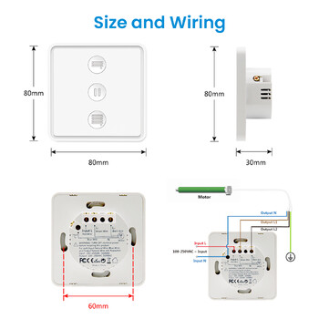 LoraTap Tuya Smart Life ZigBee 3.0 Ролетни щори Превключвател на сцени Дистанционно управление Google Alexa Echo Домашен асистент