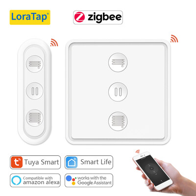 LoraTap Tuya Smart Life ZigBee 3.0 rulookardinad stseeni lüliti kaugjuhtimispult Google Alexa Echo Home Assistant