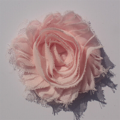 30 buc 2,5" flori din șifon ponosit pentru fetițe bentită Accesorii pentru păr haine pentru copii mici rochie cusut flori decorative