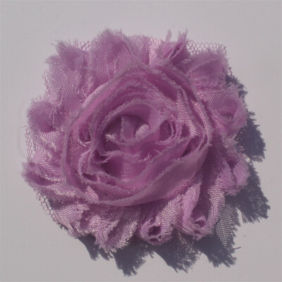 30 buc 2,5" flori din șifon ponosit pentru fetițe bentită Accesorii pentru păr haine pentru copii mici rochie cusut flori decorative