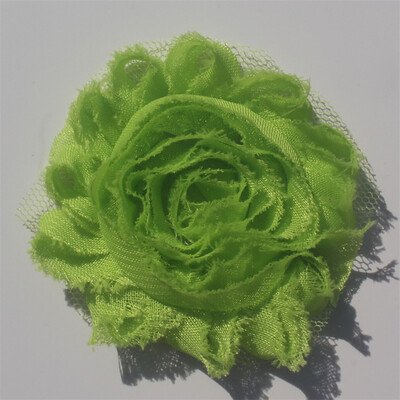 30 buc 2,5" flori din șifon ponosit pentru fetițe bentită Accesorii pentru păr haine pentru copii mici rochie cusut flori decorative