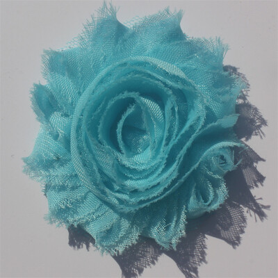 30 buc 2,5" flori din șifon ponosit pentru fetițe bentită Accesorii pentru păr haine pentru copii mici rochie cusut flori decorative