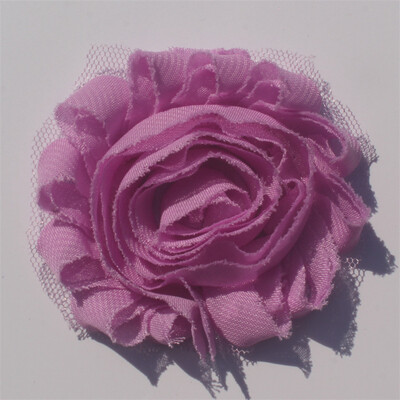 30 buc 2,5" flori din șifon ponosit pentru fetițe bentită Accesorii pentru păr haine pentru copii mici rochie cusut flori decorative