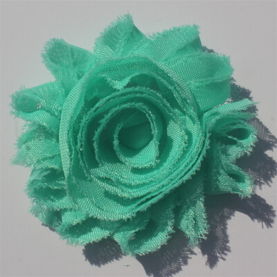 30 buc 2,5" flori din șifon ponosit pentru fetițe bentită Accesorii pentru păr haine pentru copii mici rochie cusut flori decorative