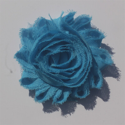 30 buc 2,5" flori din șifon ponosit pentru fetițe bentită Accesorii pentru păr haine pentru copii mici rochie cusut flori decorative