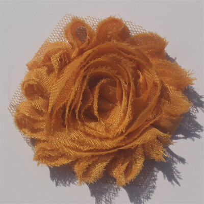 30 buc 2,5" flori din șifon ponosit pentru fetițe bentită Accesorii pentru păr haine pentru copii mici rochie cusut flori decorative