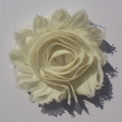 30 buc 2,5" flori din șifon ponosit pentru fetițe bentită Accesorii pentru păr haine pentru copii mici rochie cusut flori decorative