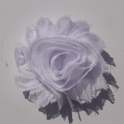 30 buc 2,5" flori din șifon ponosit pentru fetițe bentită Accesorii pentru păr haine pentru copii mici rochie cusut flori decorative