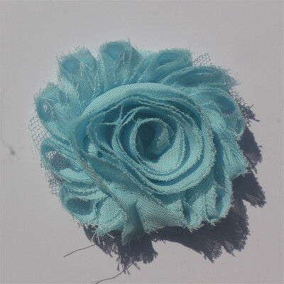 30 buc 2,5" flori din șifon ponosit pentru fetițe bentită Accesorii pentru păr haine pentru copii mici rochie cusut flori decorative