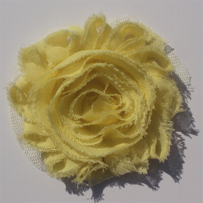 30 buc 2,5" flori din șifon ponosit pentru fetițe bentită Accesorii pentru păr haine pentru copii mici rochie cusut flori decorative