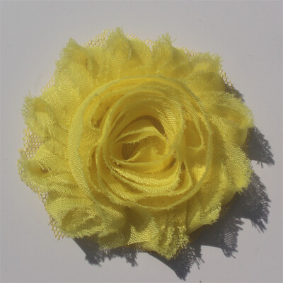 30 buc 2,5" flori din șifon ponosit pentru fetițe bentită Accesorii pentru păr haine pentru copii mici rochie cusut flori decorative