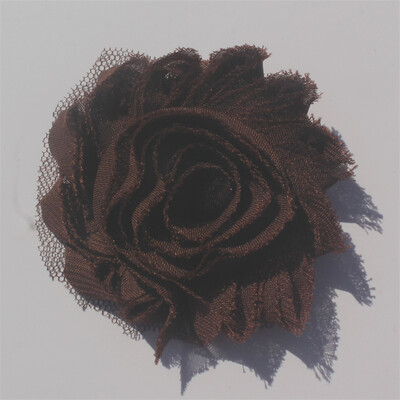 30 buc 2,5" flori din șifon ponosit pentru fetițe bentită Accesorii pentru păr haine pentru copii mici rochie cusut flori decorative