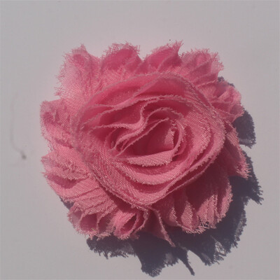 30 buc 2,5" flori din șifon ponosit pentru fetițe bentită Accesorii pentru păr haine pentru copii mici rochie cusut flori decorative