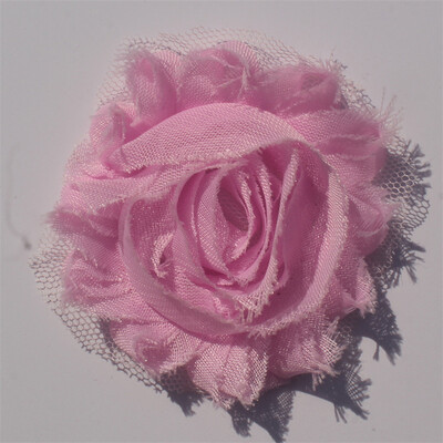 30 buc 2,5" flori din șifon ponosit pentru fetițe bentită Accesorii pentru păr haine pentru copii mici rochie cusut flori decorative