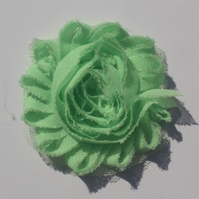 30 buc 2,5" flori din șifon ponosit pentru fetițe bentită Accesorii pentru păr haine pentru copii mici rochie cusut flori decorative