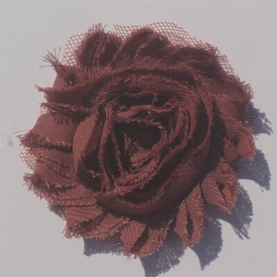 30 buc 2,5" flori din șifon ponosit pentru fetițe bentită Accesorii pentru păr haine pentru copii mici rochie cusut flori decorative