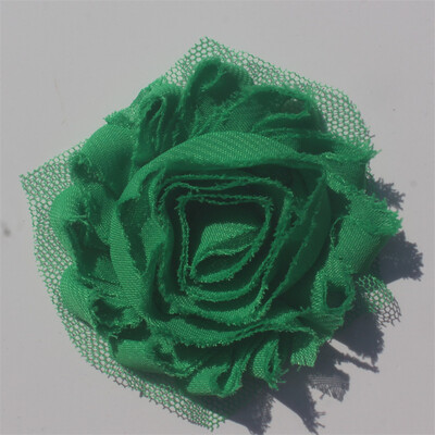 30 buc 2,5" flori din șifon ponosit pentru fetițe bentită Accesorii pentru păr haine pentru copii mici rochie cusut flori decorative