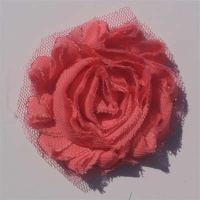 30 buc 2,5" flori din șifon ponosit pentru fetițe bentită Accesorii pentru păr haine pentru copii mici rochie cusut flori decorative