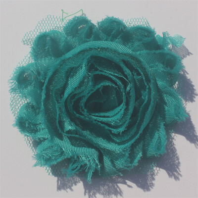 30 buc 2,5" flori din șifon ponosit pentru fetițe bentită Accesorii pentru păr haine pentru copii mici rochie cusut flori decorative