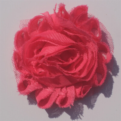 30 buc 2,5" flori din șifon ponosit pentru fetițe bentită Accesorii pentru păr haine pentru copii mici rochie cusut flori decorative