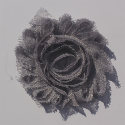 30 buc 2,5" flori din șifon ponosit pentru fetițe bentită Accesorii pentru păr haine pentru copii mici rochie cusut flori decorative