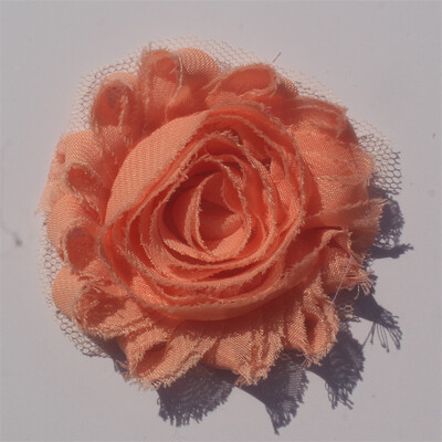 30 buc 2,5" flori din șifon ponosit pentru fetițe bentită Accesorii pentru păr haine pentru copii mici rochie cusut flori decorative