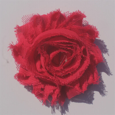 30 buc 2,5" flori din șifon ponosit pentru fetițe bentită Accesorii pentru păr haine pentru copii mici rochie cusut flori decorative