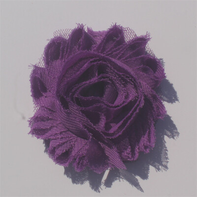 30 buc 2,5" flori din șifon ponosit pentru fetițe bentită Accesorii pentru păr haine pentru copii mici rochie cusut flori decorative