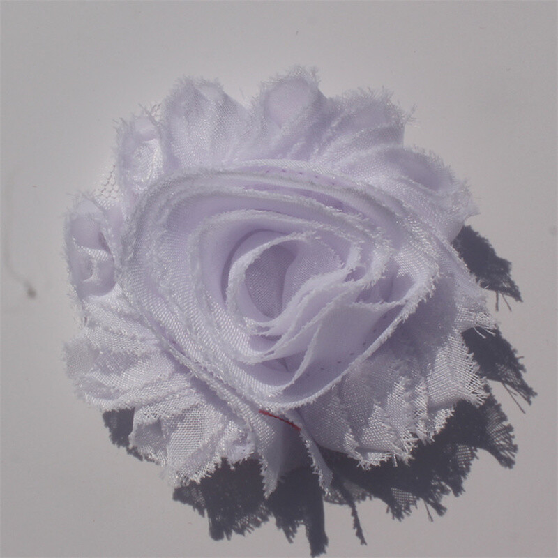30 buc 2,5" flori din șifon ponosit pentru fetițe bentită Accesorii pentru păr haine pentru copii mici rochie cusut flori decorative