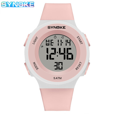 SYNOKE skaitmeniniai laikrodžiai vaikiški sportiniai šviečiantys daugiafunkciai, vandeniui atsparūs Chrono rankiniai laikrodžiai, madingi mergaitėms, mokiniams, nauji