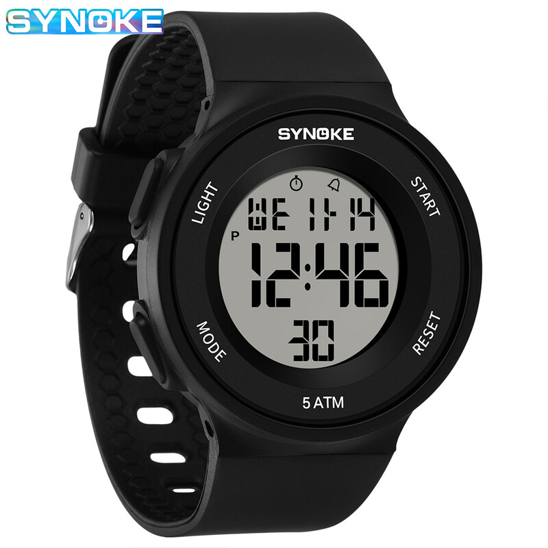 SYNOKE skaitmeniniai laikrodžiai vaikiški sportiniai šviečiantys daugiafunkciai, vandeniui atsparūs Chrono rankiniai laikrodžiai, madingi mergaitėms, mokiniams, nauji