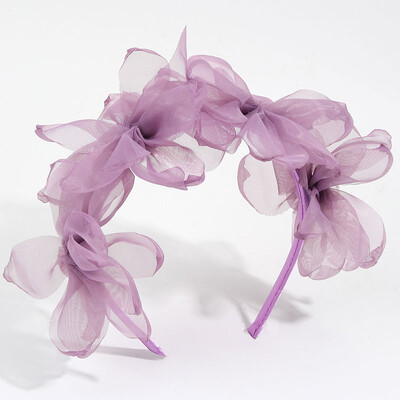 Modes sieta ziedu galvassega sievietēm rozā meiteņu matu lente matu stīpiņa bērniem princeses galvassega Matu aksesuāri ziedu galvassegas