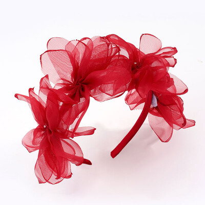 Modes sieta ziedu galvassega sievietēm rozā meiteņu matu lente matu stīpiņa bērniem princeses galvassega Matu aksesuāri ziedu galvassegas