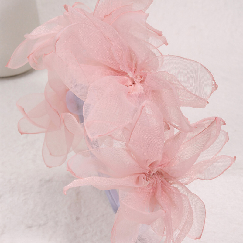 Modes sieta ziedu galvassega sievietēm rozā meiteņu matu lente matu stīpiņa bērniem princeses galvassega Matu aksesuāri ziedu galvassegas