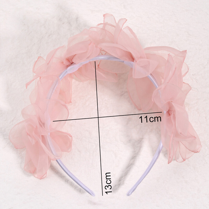 Modes sieta ziedu galvassega sievietēm rozā meiteņu matu lente matu stīpiņa bērniem princeses galvassega Matu aksesuāri ziedu galvassegas