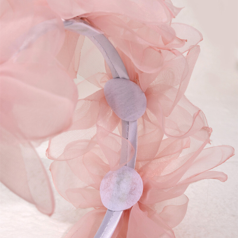 Modes sieta ziedu galvassega sievietēm rozā meiteņu matu lente matu stīpiņa bērniem princeses galvassega Matu aksesuāri ziedu galvassegas