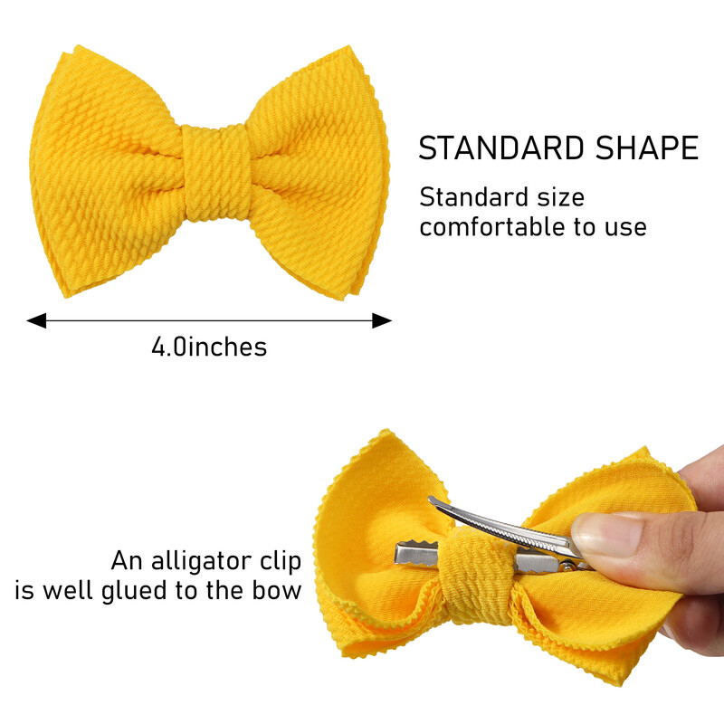 8 részes nagy masni 4,5"-es lófarok Pigtail Alligator Clipek Hajcsavarok Kiegészítők kislányoknak, tinédzsereknek, gyerekeknek párban