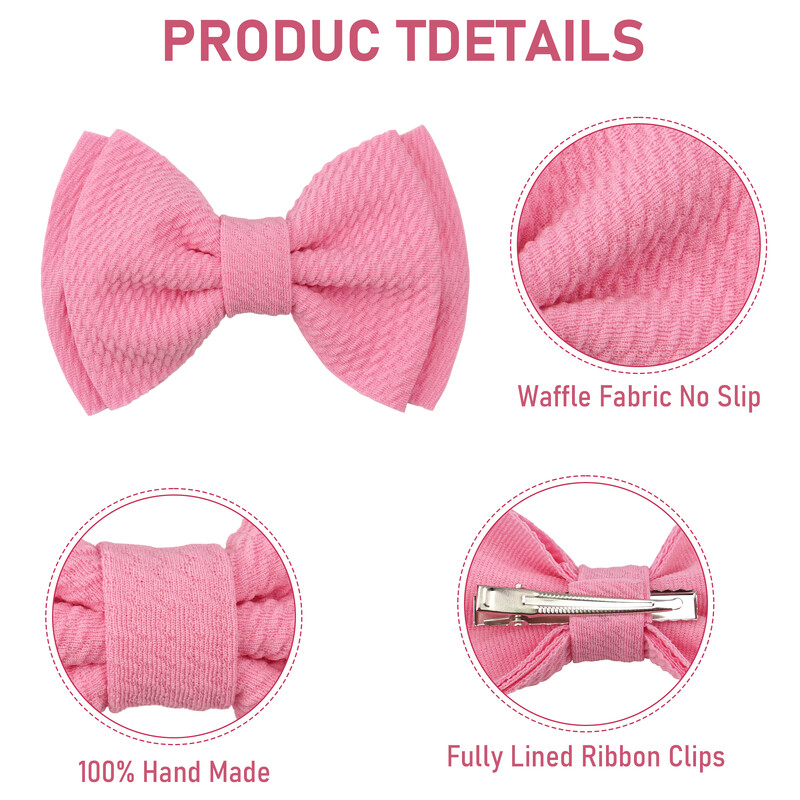 8 részes nagy masni 4,5"-es lófarok Pigtail Alligator Clipek Hajcsavarok Kiegészítők kislányoknak, tinédzsereknek, gyerekeknek párban