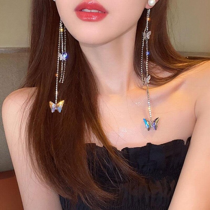 Accesorii pentru păr cu strasuri Bentiță de perle de cristal Tochină pentru cap Bentiță de fluture Cerc de păr pentru femeie Tiara pentru bentita pentru fete