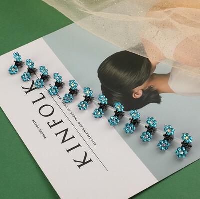 Set 10/20 bucăți cu flori de strasuri, mini gheare de păr pentru copii, agrafe dulci, accesorii de păr la modă pentru copii, agrafă drăguță de păr