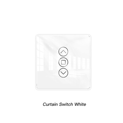 MOES WiFi RF433 Smart 2.5D Arc Glass Touch Curtain jungiklis roletams Roletai Smart Life/Tuya APP Veikia Alexa Google Home