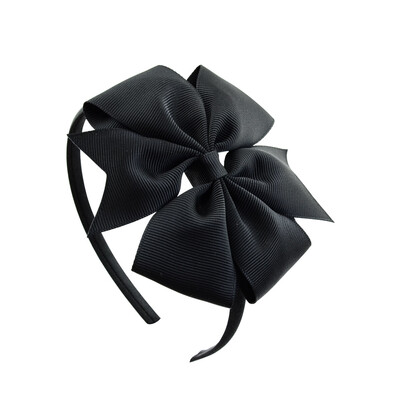 3,7 hüvelykes nagy virágos fejpánt gyerekeknek lányoknak tömör kézzel készített hajkarika Grosgrain szalagos hajkiegészítők ajándékok