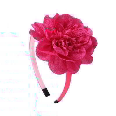 3,7 hüvelykes nagy virágos fejpánt gyerekeknek lányoknak tömör kézzel készített hajkarika Grosgrain szalagos hajkiegészítők ajándékok