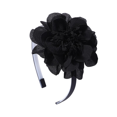 3,7 hüvelykes nagy virágos fejpánt gyerekeknek lányoknak tömör kézzel készített hajkarika Grosgrain szalagos hajkiegészítők ajándékok