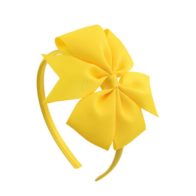 3,7 hüvelykes nagy virágos fejpánt gyerekeknek lányoknak tömör kézzel készített hajkarika Grosgrain szalagos hajkiegészítők ajándékok