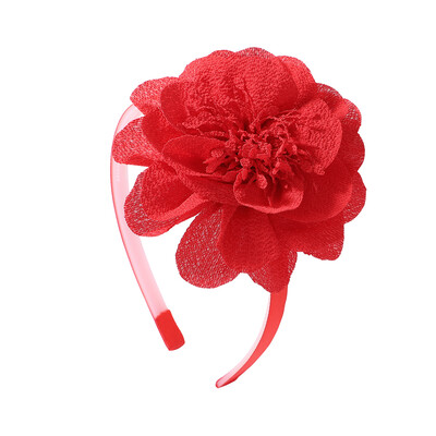 3,7 hüvelykes nagy virágos fejpánt gyerekeknek lányoknak tömör kézzel készített hajkarika Grosgrain szalagos hajkiegészítők ajándékok